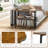 17 Storeys 360° Rotatable Sofa Side Table L-shaped Laptop Desk Snack Table Withshelf Patented-1934654465
