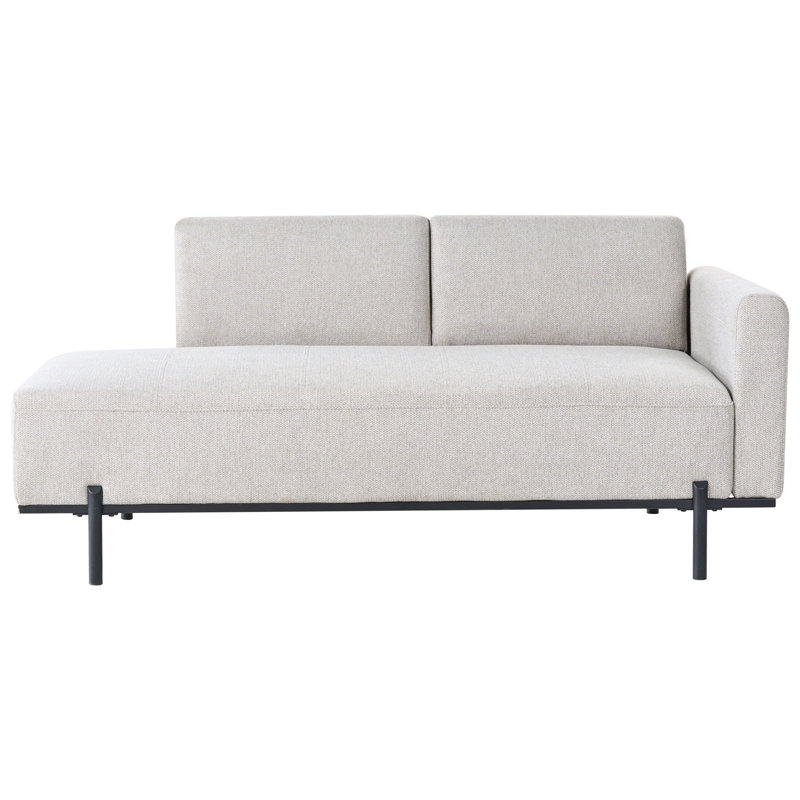 Upholstered Chaise Lounge, Grey