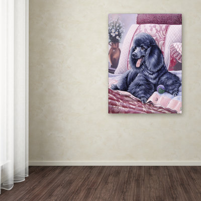 « black caniche », reproduction d’impression sur toile tendue