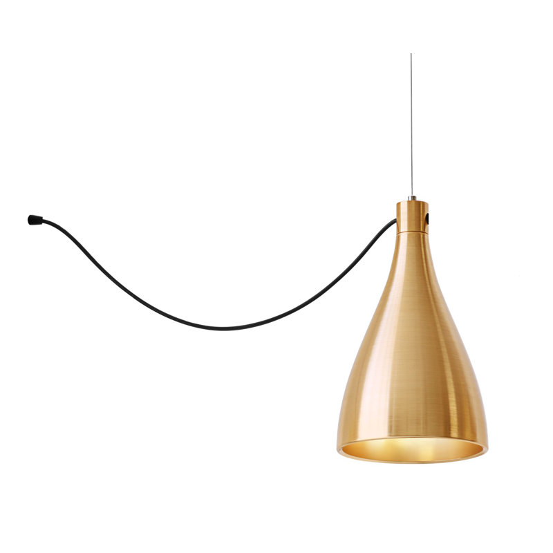 Swell String Single Pendant, Brass