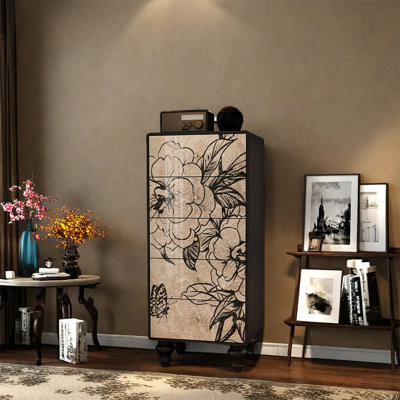 Solid Pine Decorative Storage Cabinet
