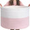 Très grands paniers tissés pour le rangement, panier en osier de 21,7 po x 13,8 po avec poignée pour couvertures, grands paniers à linge pour les vêtements, oreillers, serviettes, panier à chaussures pour l'entrée, jute de 90 L