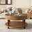 31.5" Modern Round Coffee Table with Storage and Hidden Compartment-187067953