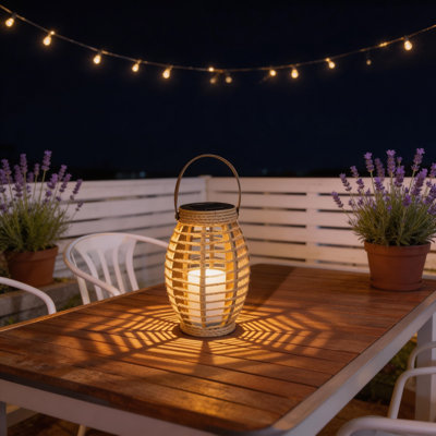 Solar Lantern 18cm Integrated LED Outdoor Table Lamp