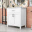Meuble-lavabo de 30 pouces avec lavabo en céramique encastré et rangement-692637322