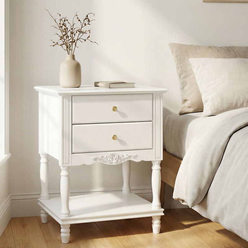 19.7'' W Nightstand, White