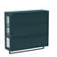 35-Inch Bathroom Wall Cabinet with  3 Glass Door