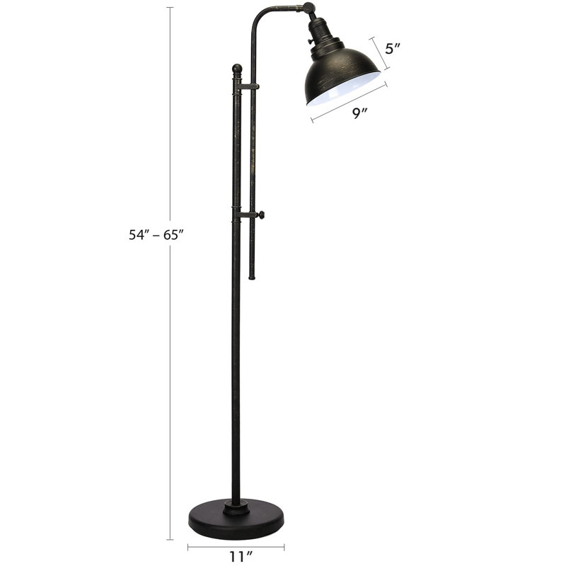 Lampe sur pied arquée 64,96 po Binegar