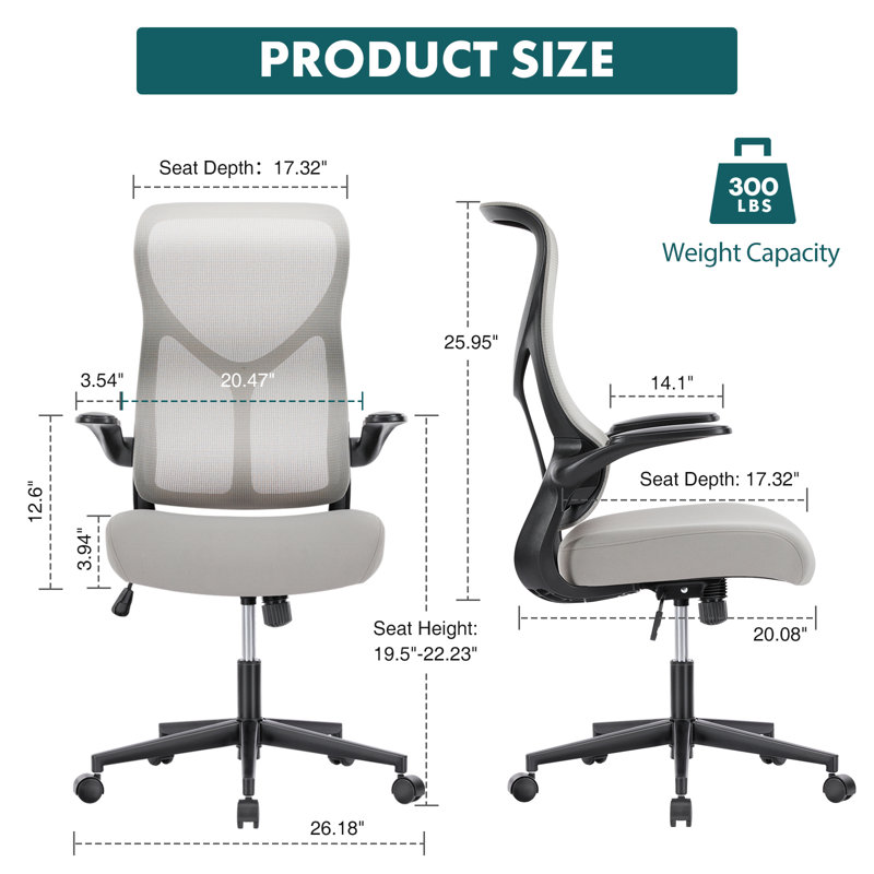 Houstin Mesh Task Chair, Gray