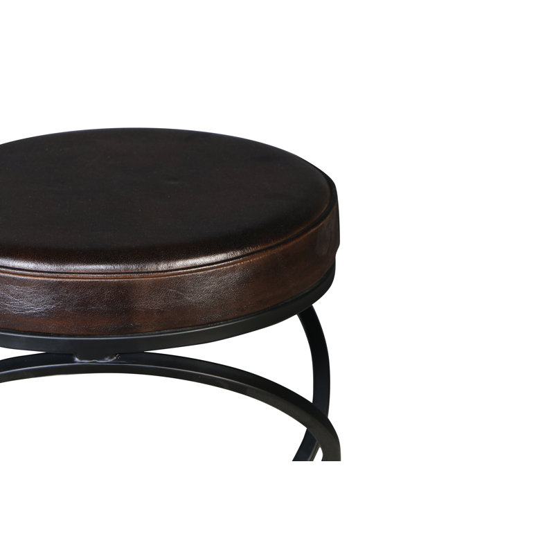Traun Upholstered Counter Stool with Metal Frame, Counter Stool (24" Seat Height), Tan