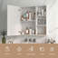 1529.08 mm W 1529.08 mm H Mirrored Bathroom Cabinets with Mirror and 3