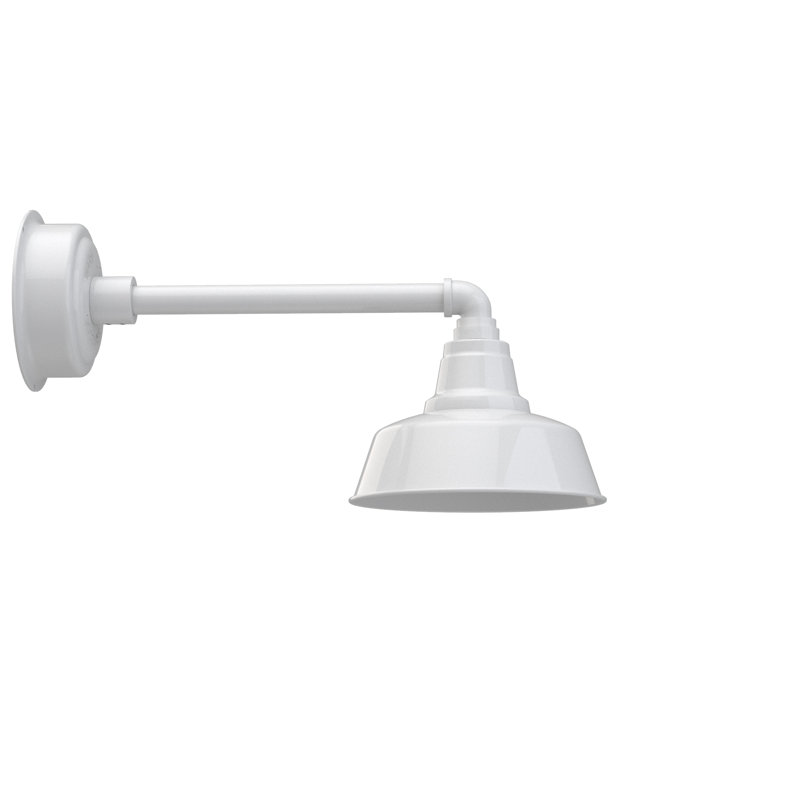 Vandervliet LED Wall Light, White, 9.625" H x 18.5" W x 10.25" D