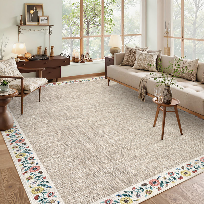 Carpet Rugs for Living Room Washable Rug,Non Slip Foldable Hallway Carpet for Entryway,Kitchen,Bathroom & Laundry Areas