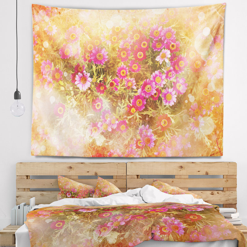 Tapisserie printanière avec petites fleurs, H 32 po x l 39 po