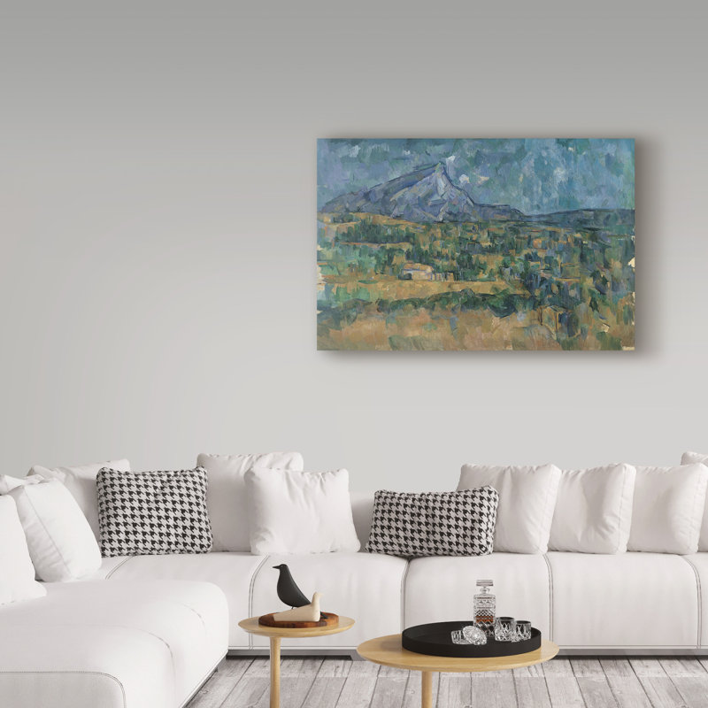 «Mont Saintevictoire» par Paul Cezanne - reproduction sur toile, H 30 po x l 47 po x P 2 po