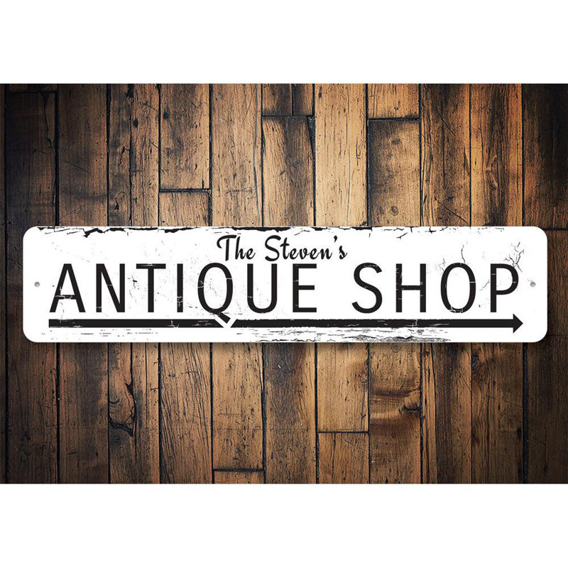 Plaque en aluminium antique, H 6 po x l 24 po x P 0,06 po