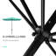 Parasol de patio rectangulaire 6,5 pi x 10 pi, protégé, manivelle et inclinaison facile, parasol sarcelle 10 pi, filet de protection, angle d'inclinaison réglable,