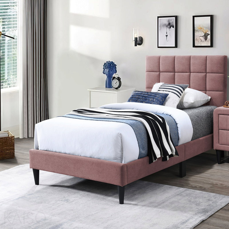 Luxueux lit 1Pc, Lit simple, Rose
