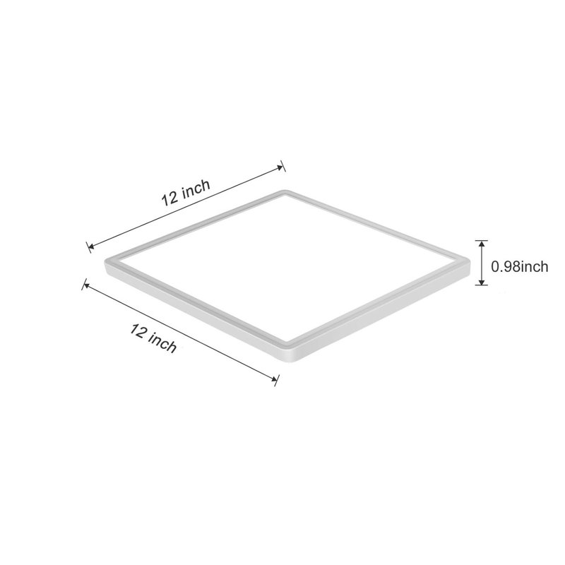 Sahiti LED Square Flush Mount Ceiling Light 6000K White Light 