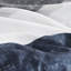 Édredon à rayures et drap pour la vie moderne - Literie complète confortable avec motif gris bleu marine