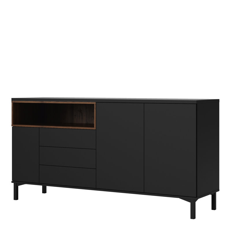 Royall Sideboard, Black/Walnut