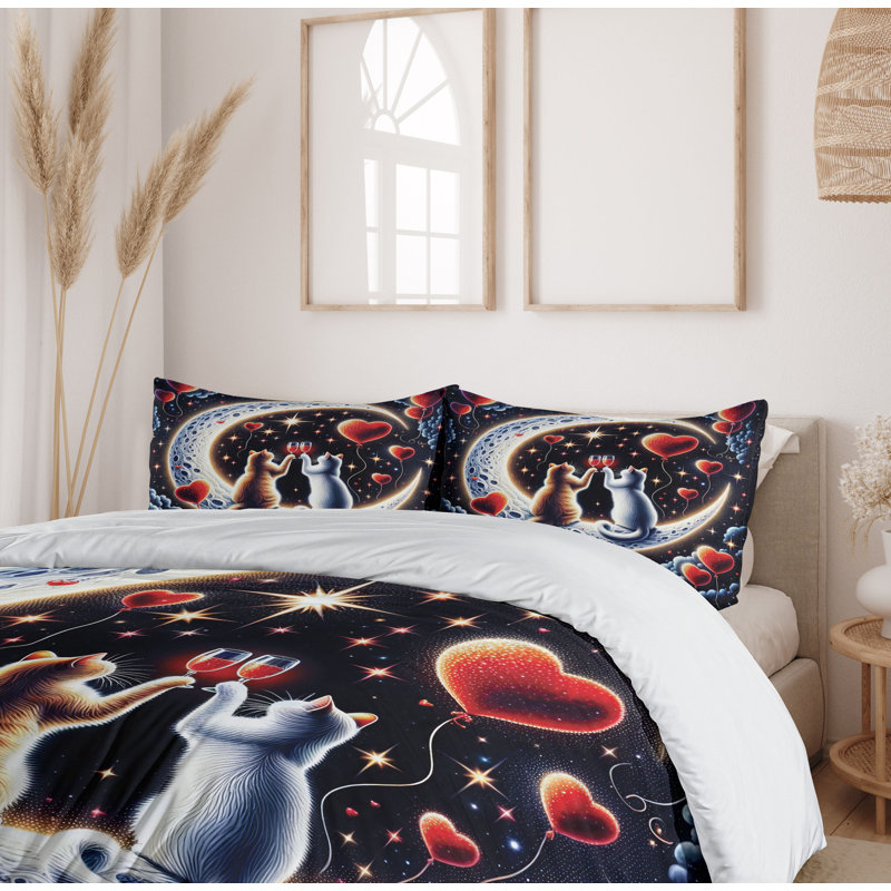Cat Duvet Cover, Queen Duvet Cover + 2 Standard Shams