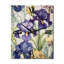 Horloge murale florale mauve et verte d'Iris II-591752894