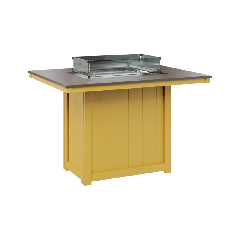 Foyer de table berlinois Donoma, H 36 po x l 41 po x P 54 po, Bronze martelé avec base jaune soleil