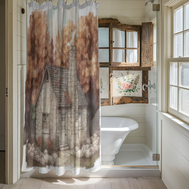 Rapoza Shower Curtain, 74"H x 71"W