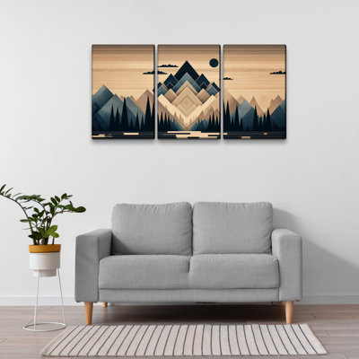 " Wrapped Canvas " 3 - Pieces Painting Print