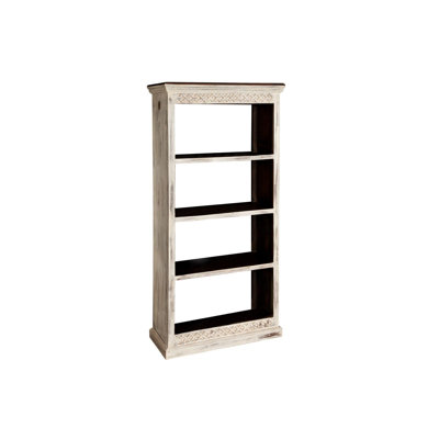 Castle 175cm H x 85cm W Solid Wood Etagere Bookcase