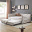 Lit de jour avec couchette rembourrée capitonnée, avec bouton et clou en cuivre sur les accoudoirs carrés, lit de jour et lit gigogne simple (lit de jour)-569139128-569139135