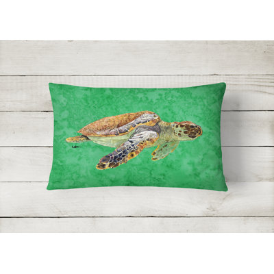 Turtle Outdoor Reversible Throw Pillow