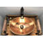 17" Oval Wired Rim Vessel Hammered Copper Sink in Polished Copper