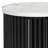 Demy 18"W Genuine Marble Industrial End Table with Slatted Metal Base, Assembled-112005522