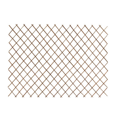 Treillage extensible en bois de saule carbonisé sans peau