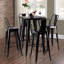 Tauranac Solid Wood Top Metal Base Dining Table-2088159068