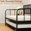 Lit de jour simple avec lit gigogne, structure de lit en métal pour chambre d'amis, peu encombrant, conception esthétique moderne, support robuste, rangement inférieur, installation facile et lattes sophistiquées.