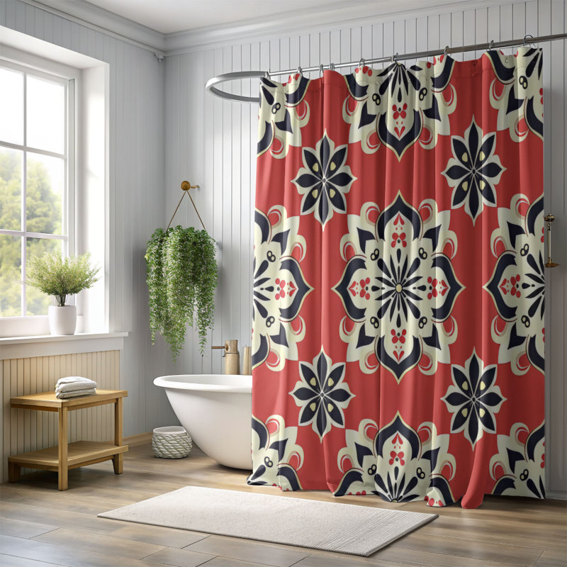 Bohemian Imagery - Rideau de douche Premium, H 74 po x l 71 po