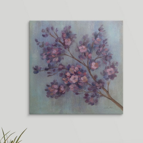 « ii », reproduction d’art Twilight Cherry Blossom, H 35 po x l 35 po x P 1,5 po, Toile