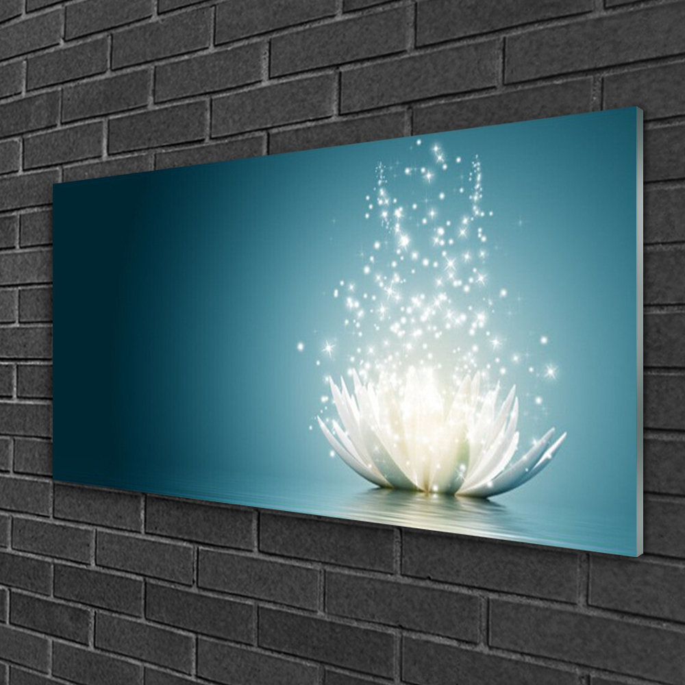 Glasbild Floral Lotus Blossom Flower