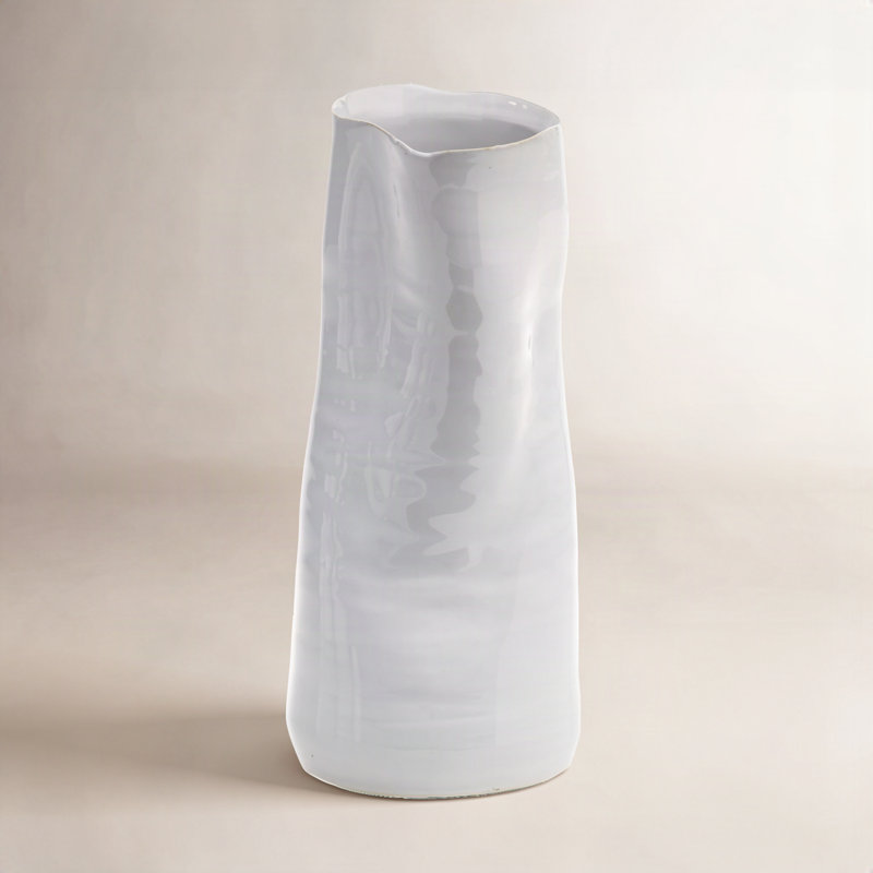 Vase Livinia, Blanc, H 9 po x l 4,25 po x P 4,25 po