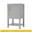 Meuble-lavabo de 20 po avec lavabo, armoire de salle de bain avec porte à fermeture douce, support de rangement et tablette ouverte, gris-116494937