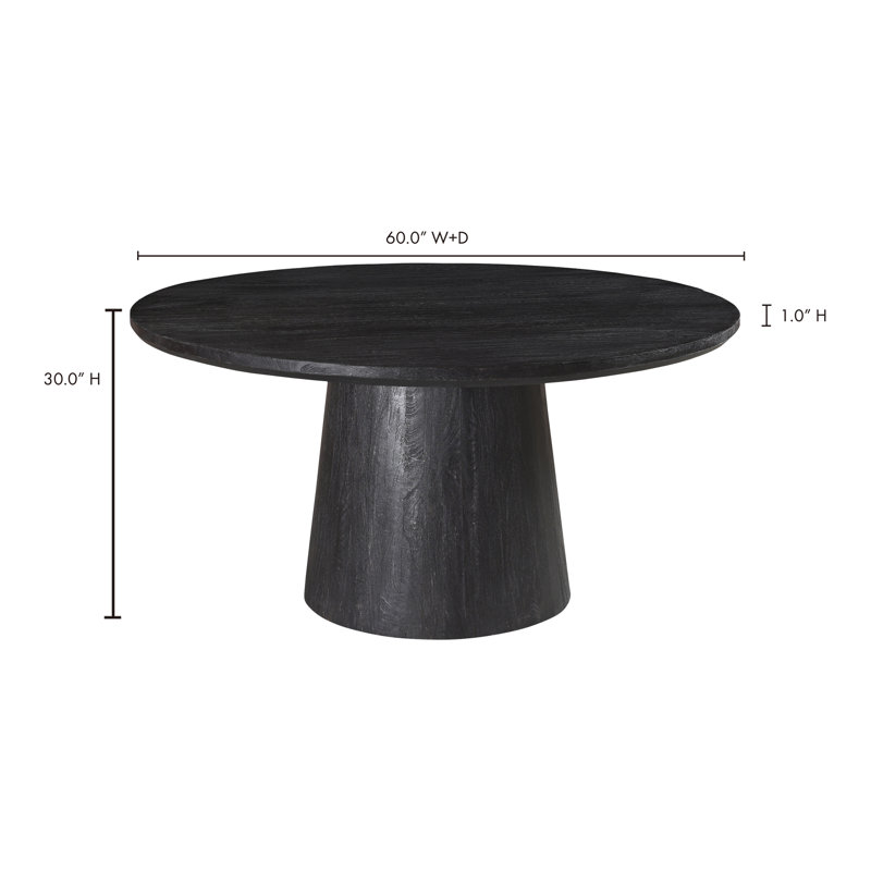 Cember Round Solid Wood Dining Table