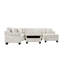 Canapé modulaire en U de style contemporain en chenille-560204324