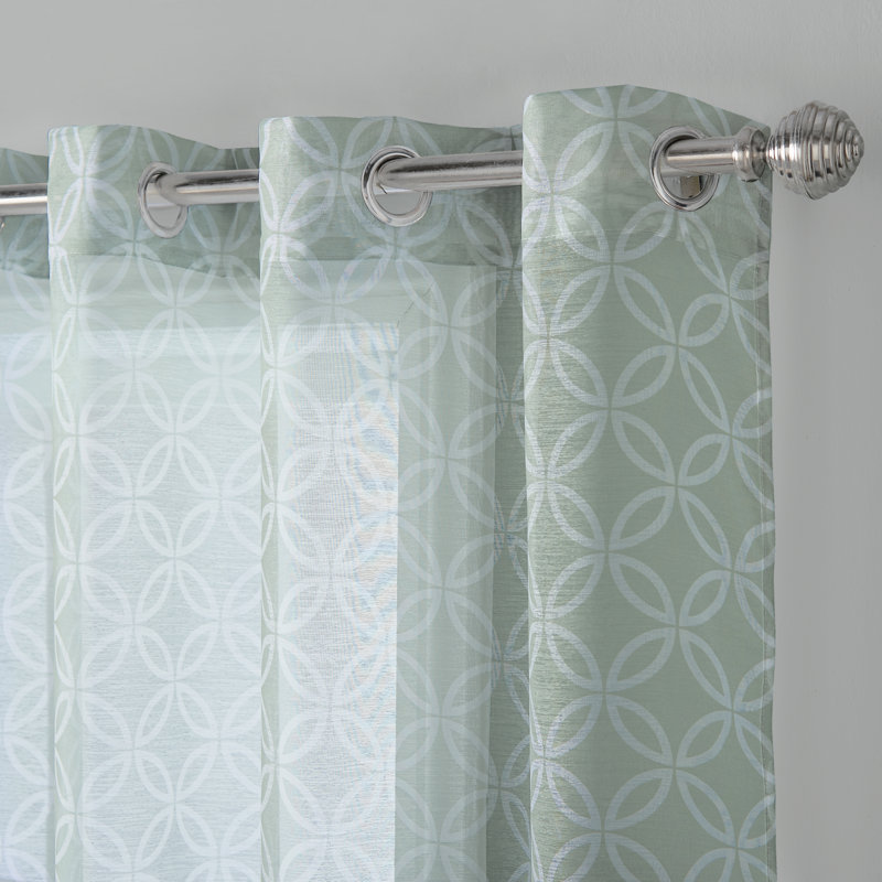 Beatriz Sheer Curtain Pair, Sage