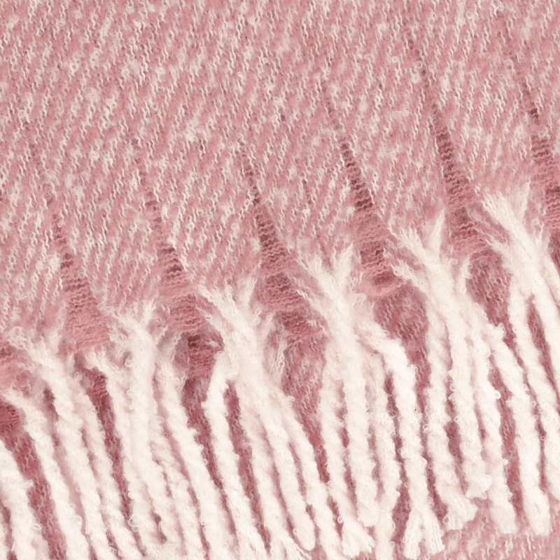 Machine Woven Throw Blanket, Pink