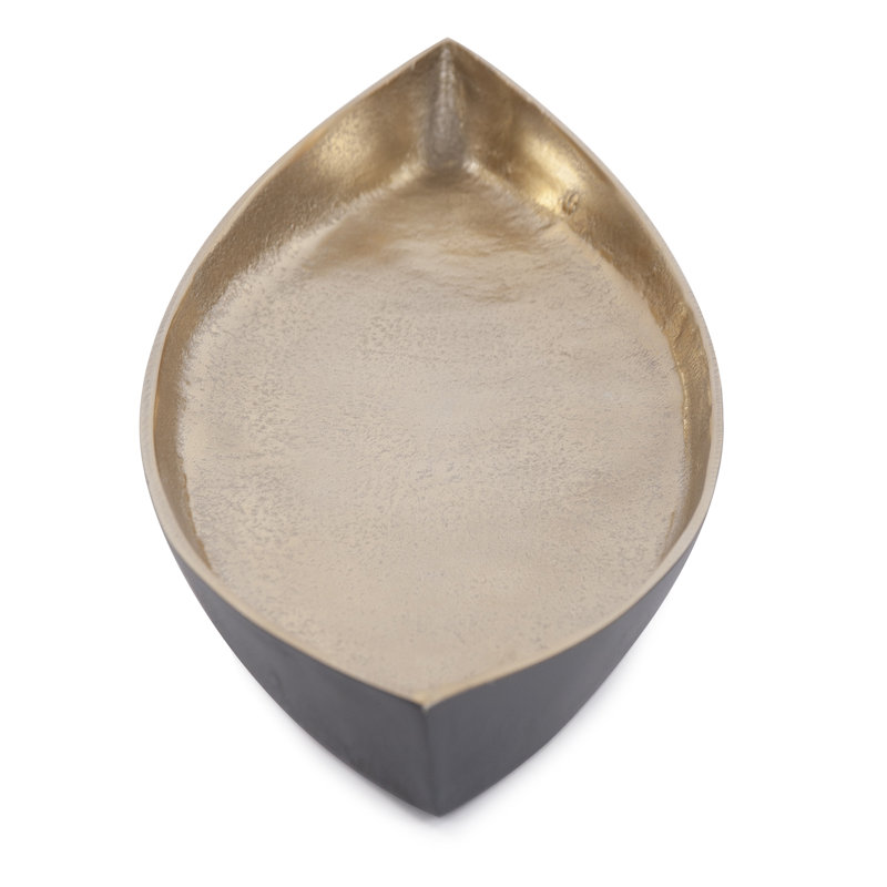 Gold & Matte Black Aluminum Canoe Tray
