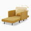 Fauteuil en polyester l 36,6 po Lekha-78968926