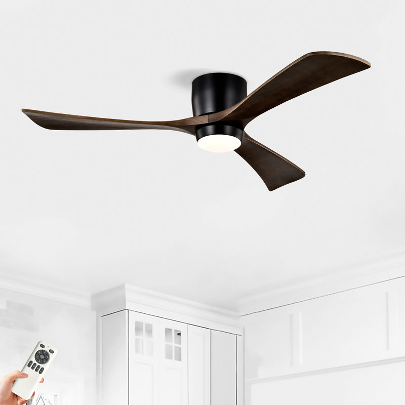 Ventilateur de plafond 52 po avec lumières, Noir mat